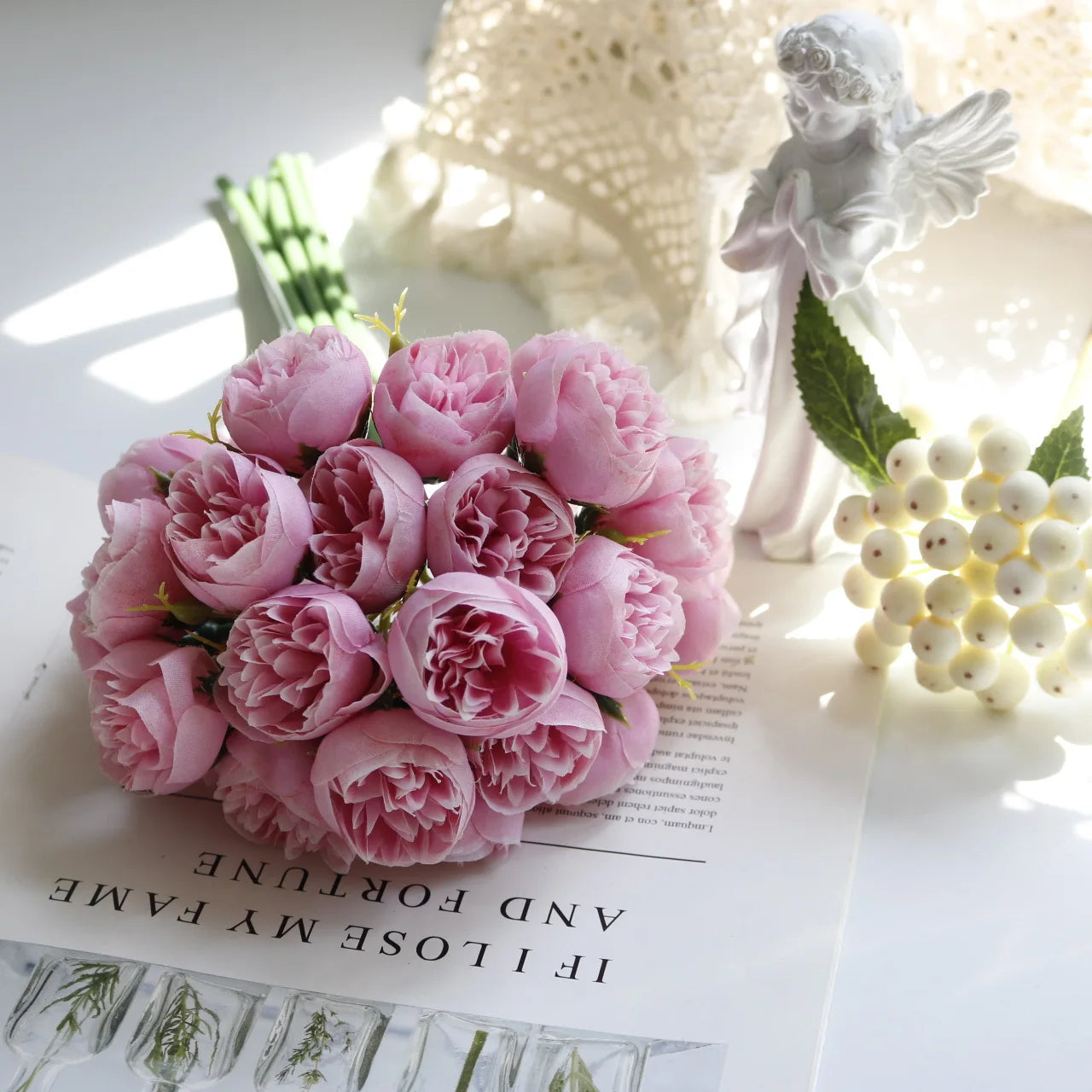 Silk Peony Bouquet